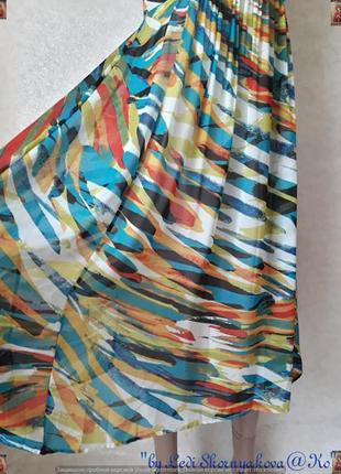 Легке шифонове барвисте плаття/сарафан у різнобарвний орнамент, розмір м-л8 фото