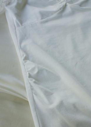Біла блуза футболка рукава ліхтарики органза5 фото