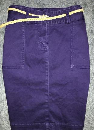 Брендовая фиолетовая юбка  stile benetton размер 44/506 фото