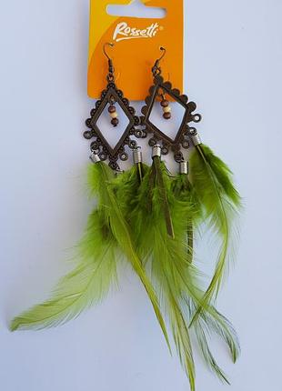 Сережки з пір'ям