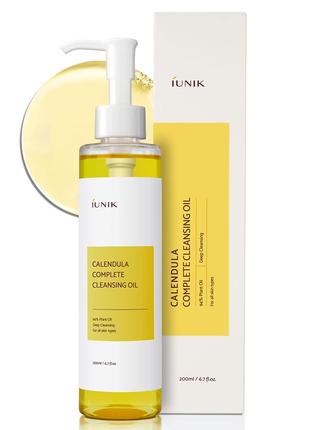 Гідрофільна олія з екстрактом календули iunik calendula complete cleansing oil