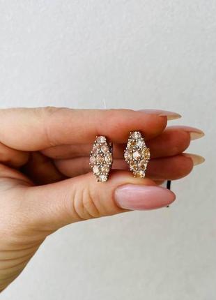 Серебряные серьги с фианитом 207cz-74