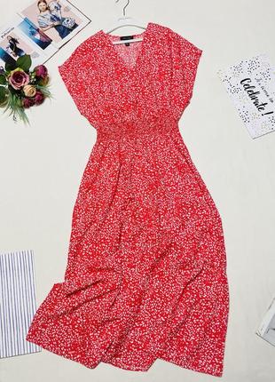 Гарна віскозна сукня  міді бренд new look 👚 розмір м - l 🍓🍒🍎