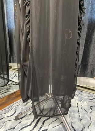 Женская длинная юбка прозрачная с разрезами plt5 фото