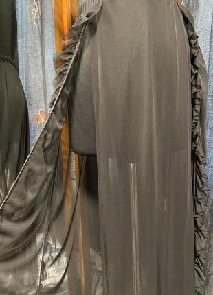 Женская длинная юбка прозрачная с разрезами plt3 фото