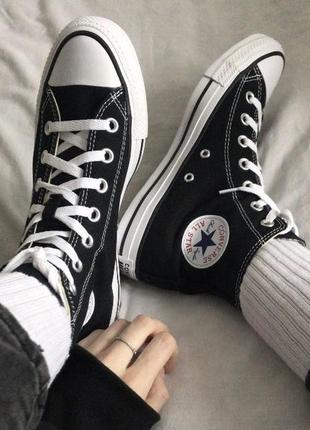 Кеды converse высокие черные converse all star hi black m9160c