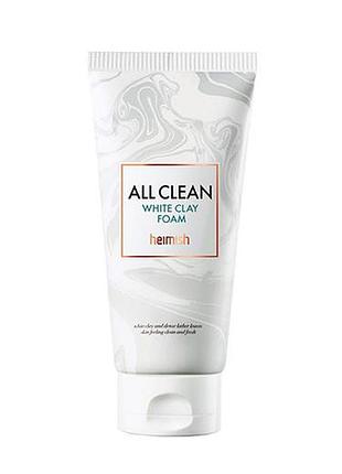 Очищающая пенка с белой глиной heimish all clean white clay foam 150ml
