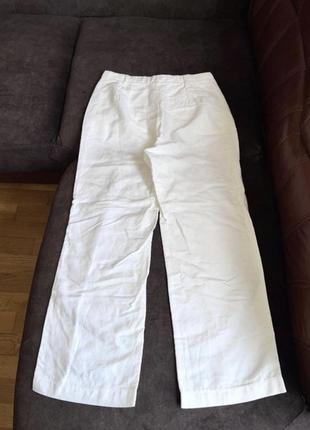 Льняные брюки брюки брючины белые anna montana sports4 фото