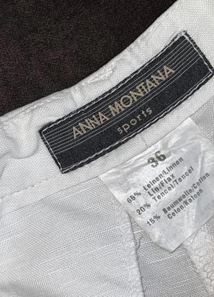 Льняные брюки брюки брючины белые anna montana sports3 фото