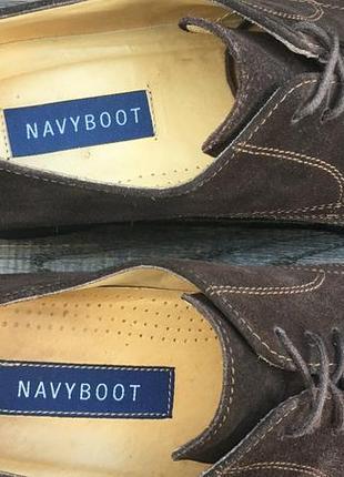 Navyboot. замшевые мужские туфли. броги кожаные туфли.2 фото