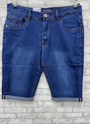 Мужские классические синие джинсовые шорты большого размера