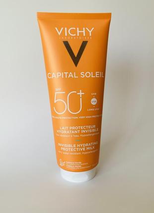 Увлажняющее солнцезащитное молочко vichy capital soleil lait spf50+ 300 ml франция