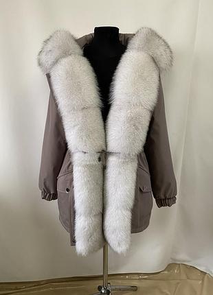 Парка жіноча з натуральним хутром