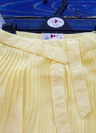 Яркая легкая пышная юбка плиссе на 5-6 лет2 фото