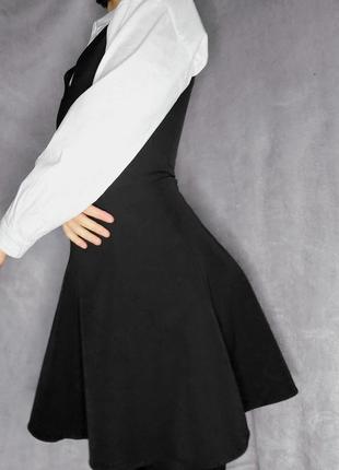 Стильное черное платье сарафан mango5 фото