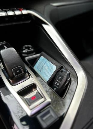 Автодокумент із натуральної шкіри чорного кольору