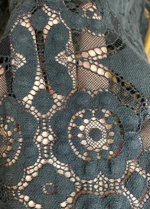 Чёрное полупрозрачное гипюровое прямое платье накидка 50-54 р7 фото