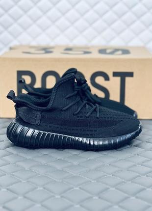 Adidas yeezy boost 350 v2 black кросівки адідас ізі буст 350 чорні5 фото