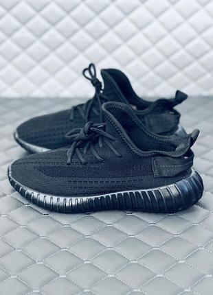 Adidas yeezy boost 350 v2 black кросівки адідас ізі буст 350 чорні9 фото