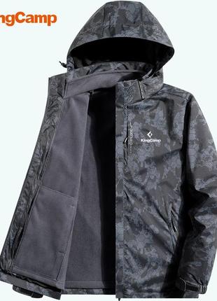 Kingcamp куртка осінь-зима, вітрозахисна, водонепроникна, камуфляжна, підкладка знімається 5xl