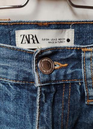 Крутые базовые синие джинсы zara (из новых коллекций)4 фото