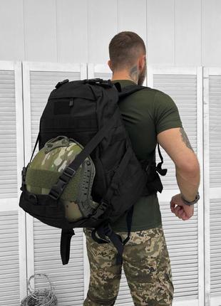 🔴 30 л! 🔴 тактический рюкзак черный с держателем для шлема шлема тактический1 фото