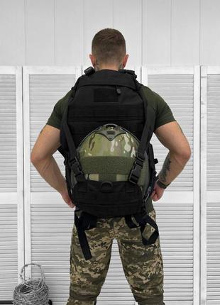 🔴 30 л! 🔴 тактический рюкзак черный с держателем для шлема шлема тактический5 фото