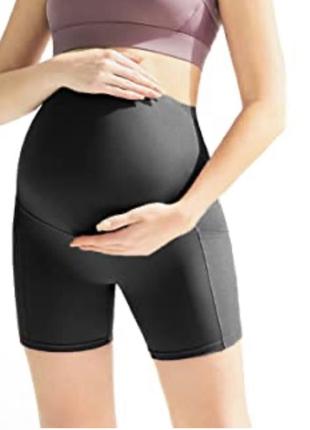 Шорты велосипедки для беременных во время беременности для будущих мам черные xl