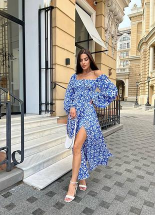 Платье в цветочный принт