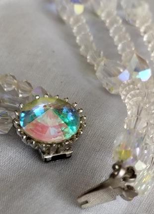 Кристальное ожерелье чешское стекло покрытия aurora borealis