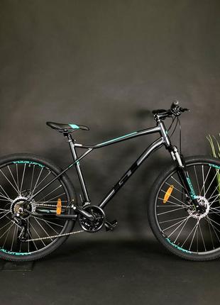 Велосипед гірський 29" gt aggressoor sport xl 2021, сірий з бірюзовим