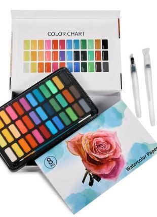 Подарочный набор акварельных красок для рисования professional paint set 36 цветов в металлическом пенале "gr"7 фото