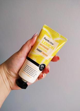 Интенсивный увлажняющий крем для ног farmstay lemon intensive moisture foot cream2 фото