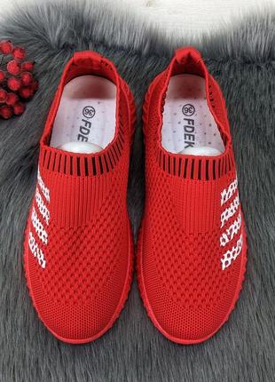Кросівки мокасини червоні для хлопчика або дівчинки fdek 50835 фото