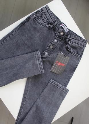 Джинсы скинни графит серые