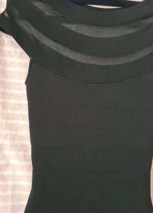 Черное бандажное платье2 фото