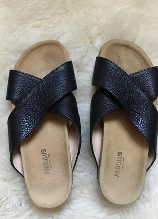 Шлепки шлёпанцы кожаные летние, 354 фото