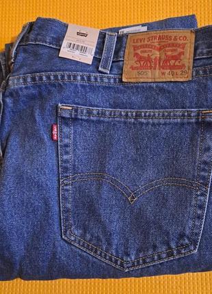 Levi's men's 505 regular fit jeans - 100% оригинал из сша! 40w x 29l1 фото