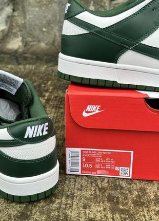 Кроссовки nike dunk low michigan state team green varsity green