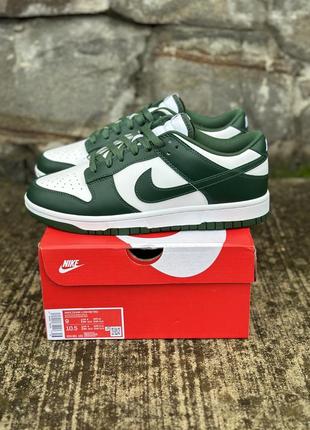 Кроссовки nike dunk low michigan state team green varsity green
