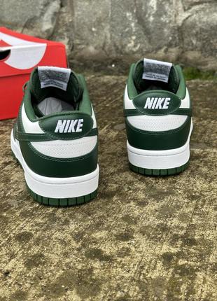 Кроссовки nike dunk low michigan state team green varsity green