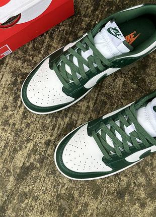 Кроссовки nike dunk low michigan state team green varsity green