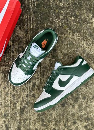 Кроссовки nike dunk low michigan state team green varsity green