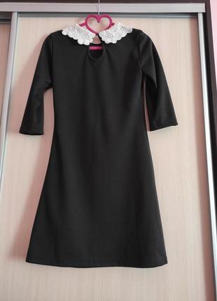 Платье черная с воротничком2 фото