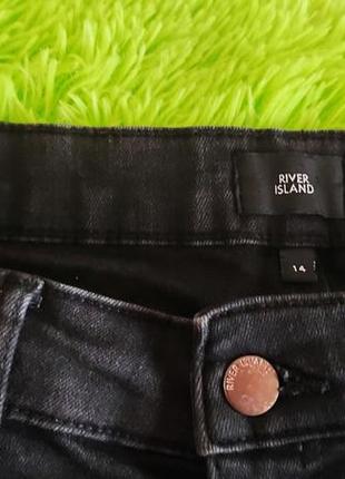 Короткие черные джинсовые шорты, стрейч, высокая посадка, размер м7 фото