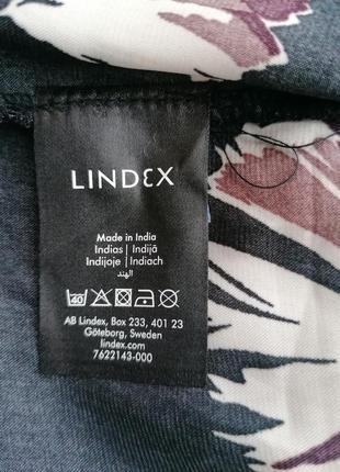 Черная блузка в цветы батал большой размер lindex9 фото