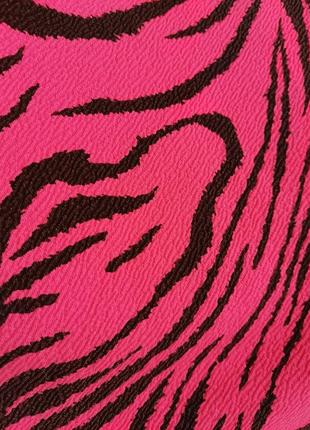 Яскрава кислотна рожева кофта з анімалістичним принтом батал великий розмір (к003)4 фото