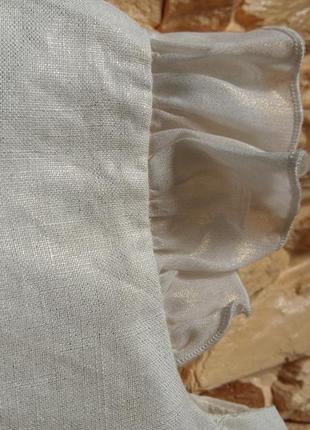 Нарядный льняной топ/блуза gaialuna (италия) на 2-3 годика (размер 98)4 фото