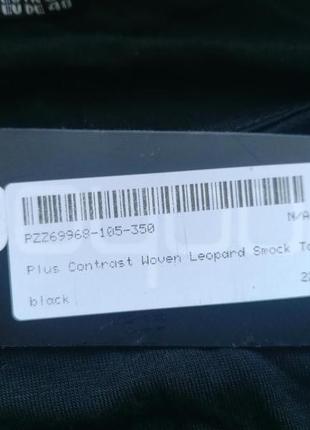 Новая с биркой черная леопард футболка батал большой размер boohoo8 фото