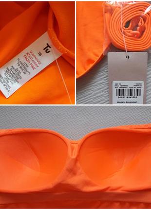 Мегаклассный яркий оранжевый слитный купальник платье батал tu10 фото